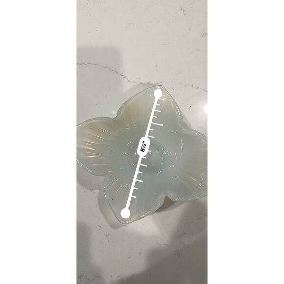 Murano White Crystal Bowl  Handmade  in Italy - Picture 12 of 13